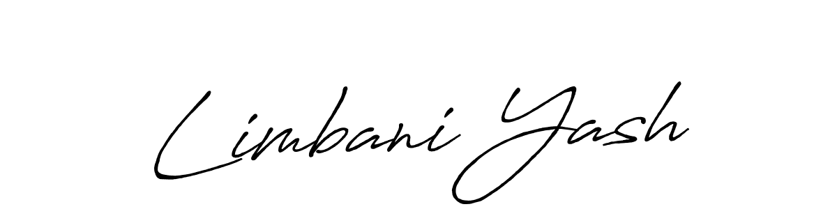Also we have Limbani Yash name is the best signature style. Create professional handwritten signature collection using Antro_Vectra_Bolder autograph style. Limbani Yash signature style 7 images and pictures png