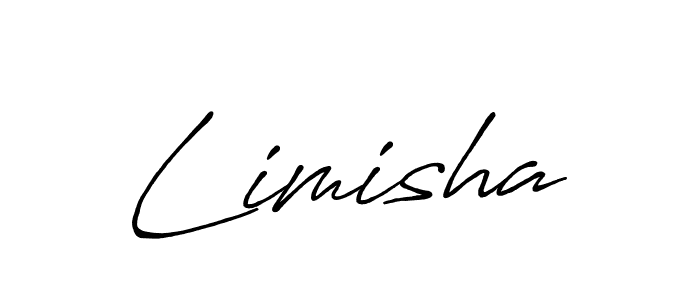 Use a signature maker to create a handwritten signature online. With this signature software, you can design (Antro_Vectra_Bolder) your own signature for name Limisha. Limisha signature style 7 images and pictures png
