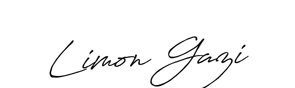 Use a signature maker to create a handwritten signature online. With this signature software, you can design (Antro_Vectra_Bolder) your own signature for name Limon Gazi. Limon Gazi signature style 7 images and pictures png