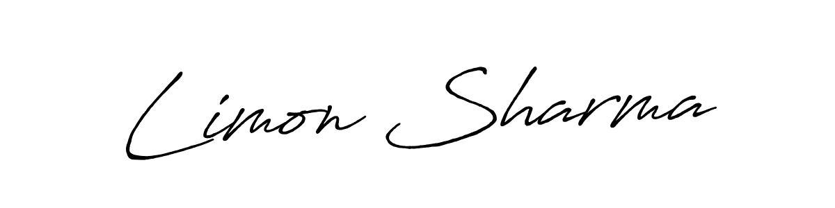 How to make Limon Sharma signature? Antro_Vectra_Bolder is a professional autograph style. Create handwritten signature for Limon Sharma name. Limon Sharma signature style 7 images and pictures png