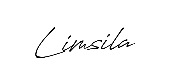 if you are searching for the best signature style for your name Limsila. so please give up your signature search. here we have designed multiple signature styles  using Antro_Vectra_Bolder. Limsila signature style 7 images and pictures png