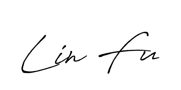 Design your own signature with our free online signature maker. With this signature software, you can create a handwritten (Antro_Vectra_Bolder) signature for name Lin Fu. Lin Fu signature style 7 images and pictures png