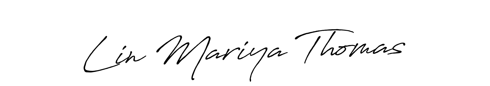 Make a beautiful signature design for name Lin Mariya Thomas. With this signature (Antro_Vectra_Bolder) style, you can create a handwritten signature for free. Lin Mariya Thomas signature style 7 images and pictures png