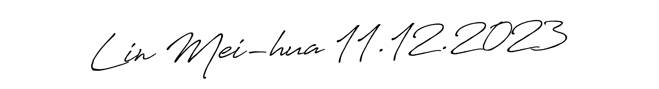 Lin Mei-hua 11.12.2023 stylish signature style. Best Handwritten Sign (Antro_Vectra_Bolder) for my name. Handwritten Signature Collection Ideas for my name Lin Mei-hua 11.12.2023. Lin Mei-hua 11.12.2023 signature style 7 images and pictures png