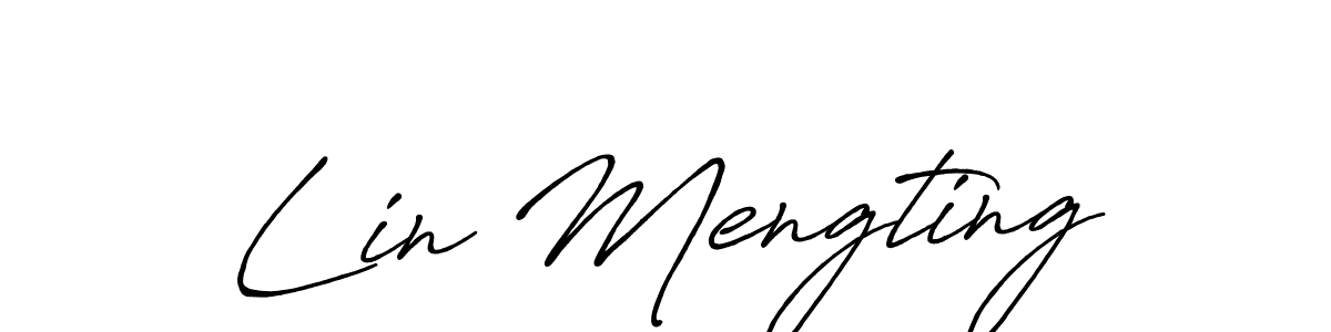 Make a beautiful signature design for name Lin Mengting. With this signature (Antro_Vectra_Bolder) style, you can create a handwritten signature for free. Lin Mengting signature style 7 images and pictures png