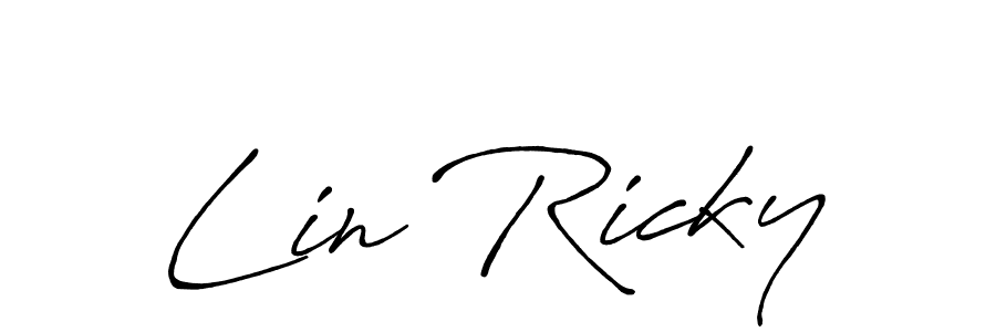 Also we have Lin Ricky name is the best signature style. Create professional handwritten signature collection using Antro_Vectra_Bolder autograph style. Lin Ricky signature style 7 images and pictures png