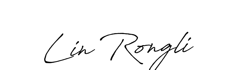 Design your own signature with our free online signature maker. With this signature software, you can create a handwritten (Antro_Vectra_Bolder) signature for name Lin Rongli. Lin Rongli signature style 7 images and pictures png