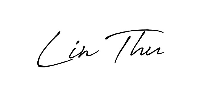 Lin Thu stylish signature style. Best Handwritten Sign (Antro_Vectra_Bolder) for my name. Handwritten Signature Collection Ideas for my name Lin Thu. Lin Thu signature style 7 images and pictures png