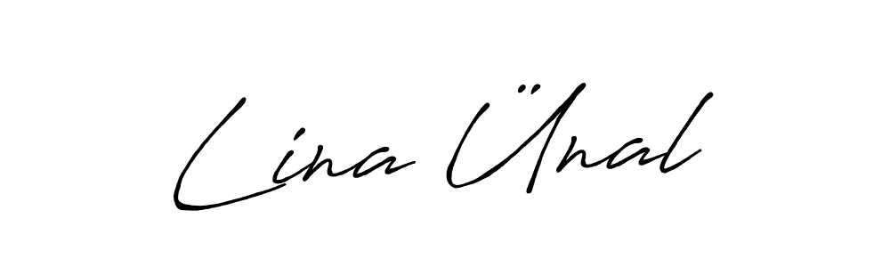 This is the best signature style for the Lina Ünal name. Also you like these signature font (Antro_Vectra_Bolder). Mix name signature. Lina Ünal signature style 7 images and pictures png