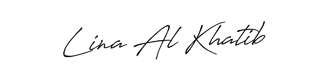 Lina Al Khatib stylish signature style. Best Handwritten Sign (Antro_Vectra_Bolder) for my name. Handwritten Signature Collection Ideas for my name Lina Al Khatib. Lina Al Khatib signature style 7 images and pictures png
