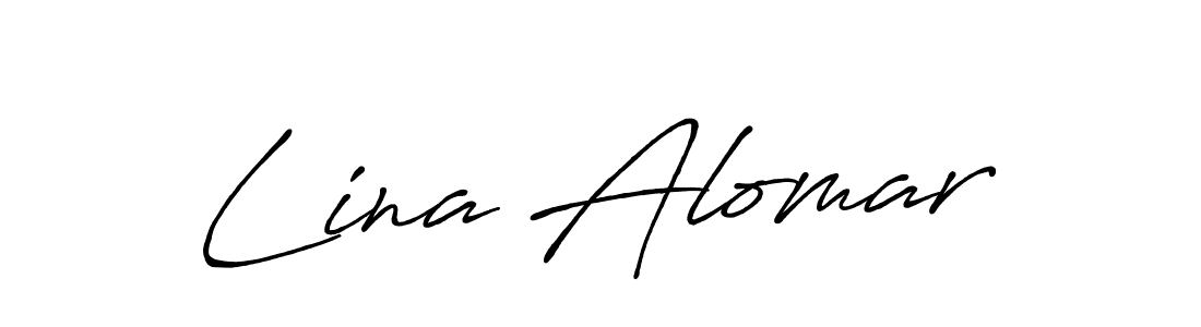 How to make Lina Alomar signature? Antro_Vectra_Bolder is a professional autograph style. Create handwritten signature for Lina Alomar name. Lina Alomar signature style 7 images and pictures png