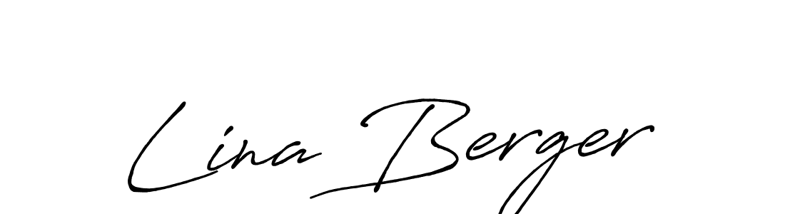 Antro_Vectra_Bolder is a professional signature style that is perfect for those who want to add a touch of class to their signature. It is also a great choice for those who want to make their signature more unique. Get Lina Berger name to fancy signature for free. Lina Berger signature style 7 images and pictures png