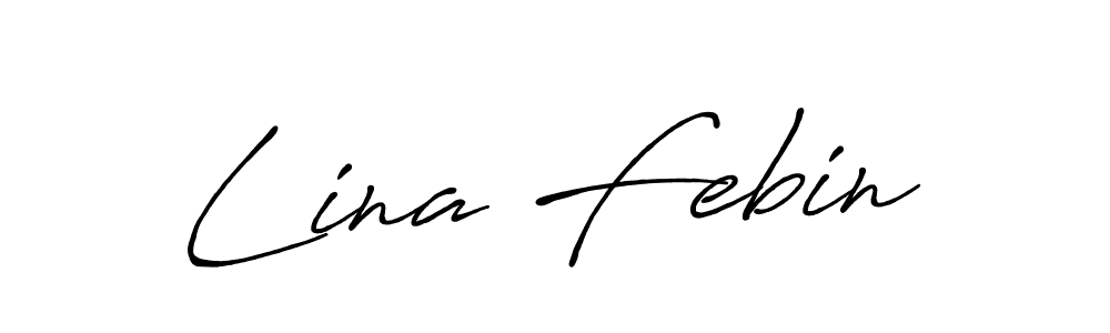 Use a signature maker to create a handwritten signature online. With this signature software, you can design (Antro_Vectra_Bolder) your own signature for name Lina Febin. Lina Febin signature style 7 images and pictures png