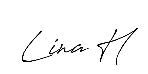 Once you've used our free online signature maker to create your best signature Antro_Vectra_Bolder style, it's time to enjoy all of the benefits that Lina H name signing documents. Lina H signature style 7 images and pictures png