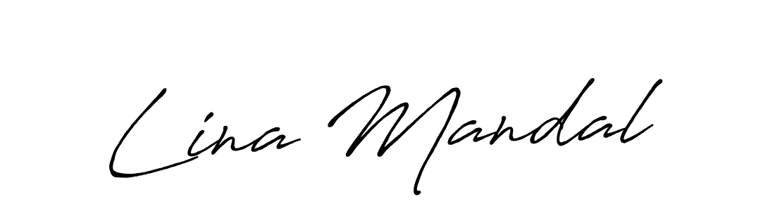 Make a short Lina Mandal signature style. Manage your documents anywhere anytime using Antro_Vectra_Bolder. Create and add eSignatures, submit forms, share and send files easily. Lina Mandal signature style 7 images and pictures png