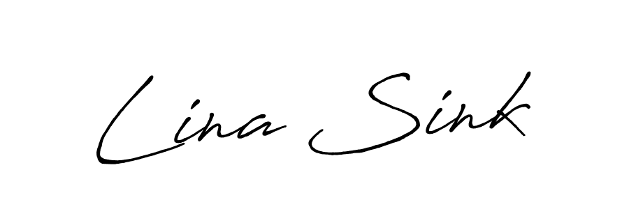 How to make Lina Sink signature? Antro_Vectra_Bolder is a professional autograph style. Create handwritten signature for Lina Sink name. Lina Sink signature style 7 images and pictures png