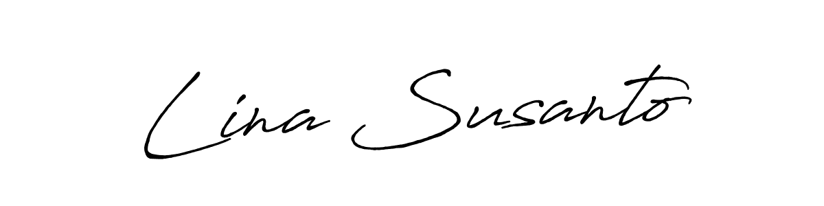 Also we have Lina Susanto name is the best signature style. Create professional handwritten signature collection using Antro_Vectra_Bolder autograph style. Lina Susanto signature style 7 images and pictures png