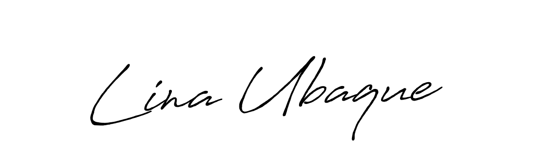 Make a beautiful signature design for name Lina Ubaque. With this signature (Antro_Vectra_Bolder) style, you can create a handwritten signature for free. Lina Ubaque signature style 7 images and pictures png