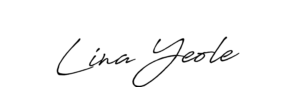 The best way (Antro_Vectra_Bolder) to make a short signature is to pick only two or three words in your name. The name Lina Yeole include a total of six letters. For converting this name. Lina Yeole signature style 7 images and pictures png