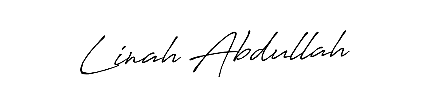 It looks lik you need a new signature style for name Linah Abdullah. Design unique handwritten (Antro_Vectra_Bolder) signature with our free signature maker in just a few clicks. Linah Abdullah signature style 7 images and pictures png