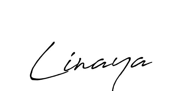 Create a beautiful signature design for name Linaya. With this signature (Antro_Vectra_Bolder) fonts, you can make a handwritten signature for free. Linaya signature style 7 images and pictures png