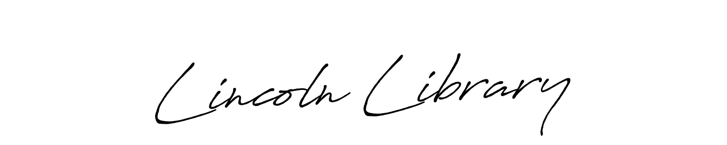 How to make Lincoln Library signature? Antro_Vectra_Bolder is a professional autograph style. Create handwritten signature for Lincoln Library name. Lincoln Library signature style 7 images and pictures png