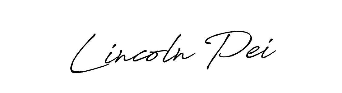 How to make Lincoln Pei signature? Antro_Vectra_Bolder is a professional autograph style. Create handwritten signature for Lincoln Pei name. Lincoln Pei signature style 7 images and pictures png