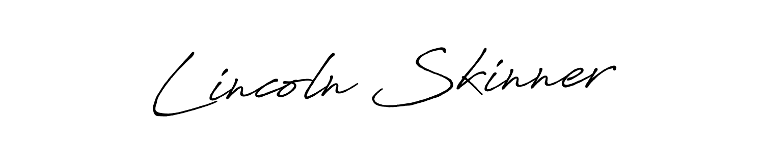 Lincoln Skinner stylish signature style. Best Handwritten Sign (Antro_Vectra_Bolder) for my name. Handwritten Signature Collection Ideas for my name Lincoln Skinner. Lincoln Skinner signature style 7 images and pictures png
