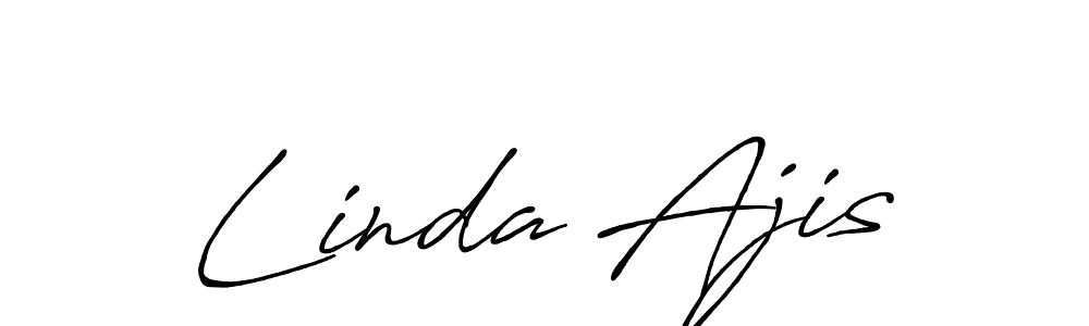if you are searching for the best signature style for your name Linda Ajis. so please give up your signature search. here we have designed multiple signature styles  using Antro_Vectra_Bolder. Linda Ajis signature style 7 images and pictures png