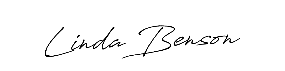 How to make Linda Benson signature? Antro_Vectra_Bolder is a professional autograph style. Create handwritten signature for Linda Benson name. Linda Benson signature style 7 images and pictures png