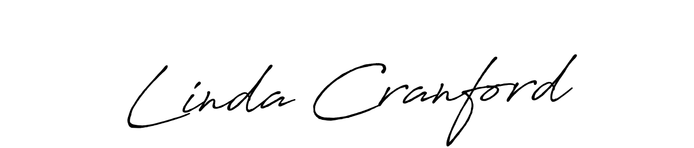 How to make Linda Cranford name signature. Use Antro_Vectra_Bolder style for creating short signs online. This is the latest handwritten sign. Linda Cranford signature style 7 images and pictures png