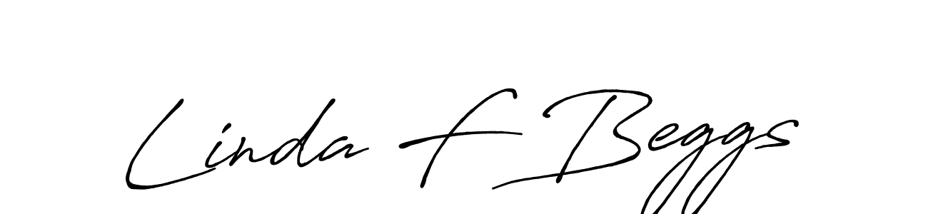 How to make Linda F Beggs name signature. Use Antro_Vectra_Bolder style for creating short signs online. This is the latest handwritten sign. Linda F Beggs signature style 7 images and pictures png