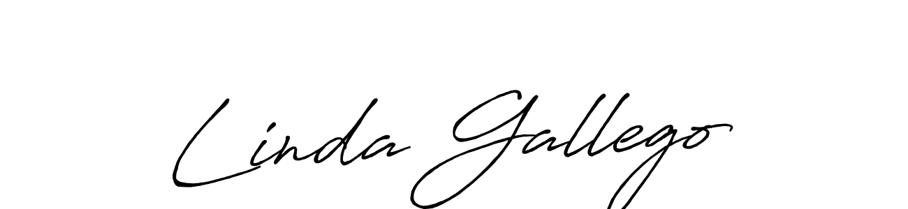 You should practise on your own different ways (Antro_Vectra_Bolder) to write your name (Linda Gallego) in signature. don't let someone else do it for you. Linda Gallego signature style 7 images and pictures png