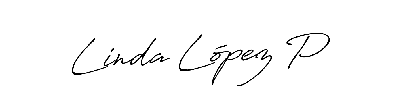 Antro_Vectra_Bolder is a professional signature style that is perfect for those who want to add a touch of class to their signature. It is also a great choice for those who want to make their signature more unique. Get Linda López P name to fancy signature for free. Linda López P signature style 7 images and pictures png