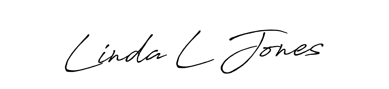 How to make Linda L Jones signature? Antro_Vectra_Bolder is a professional autograph style. Create handwritten signature for Linda L Jones name. Linda L Jones signature style 7 images and pictures png
