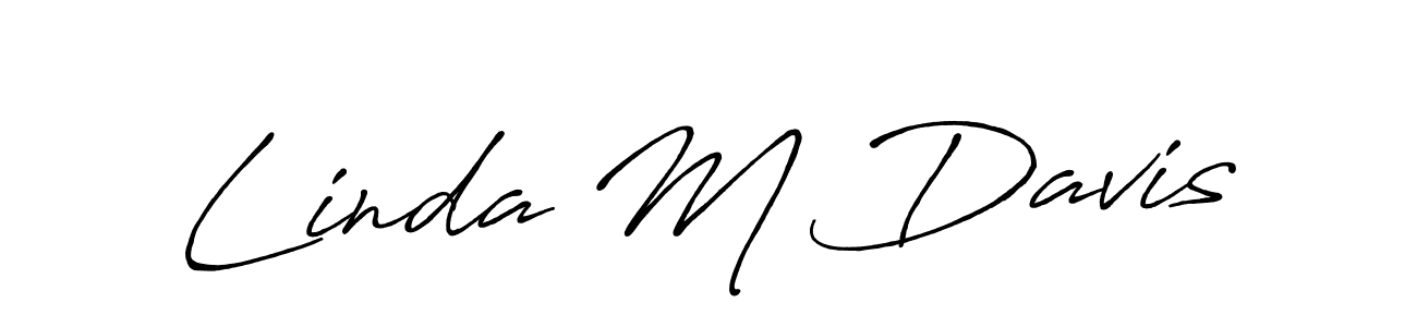 Create a beautiful signature design for name Linda M Davis. With this signature (Antro_Vectra_Bolder) fonts, you can make a handwritten signature for free. Linda M Davis signature style 7 images and pictures png