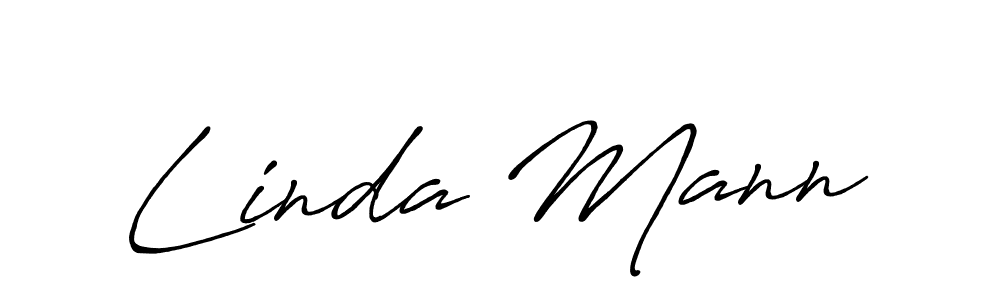 Linda Mann stylish signature style. Best Handwritten Sign (Antro_Vectra_Bolder) for my name. Handwritten Signature Collection Ideas for my name Linda Mann. Linda Mann signature style 7 images and pictures png