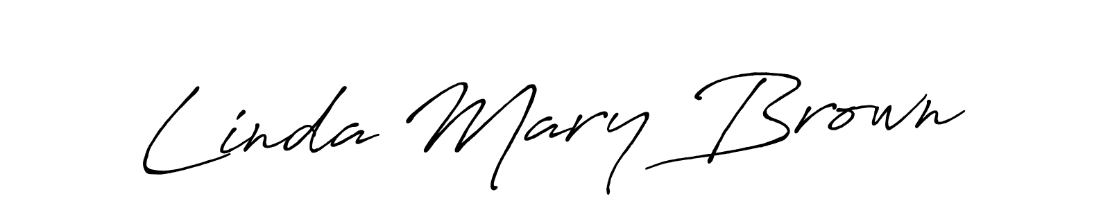 Linda Mary Brown stylish signature style. Best Handwritten Sign (Antro_Vectra_Bolder) for my name. Handwritten Signature Collection Ideas for my name Linda Mary Brown. Linda Mary Brown signature style 7 images and pictures png