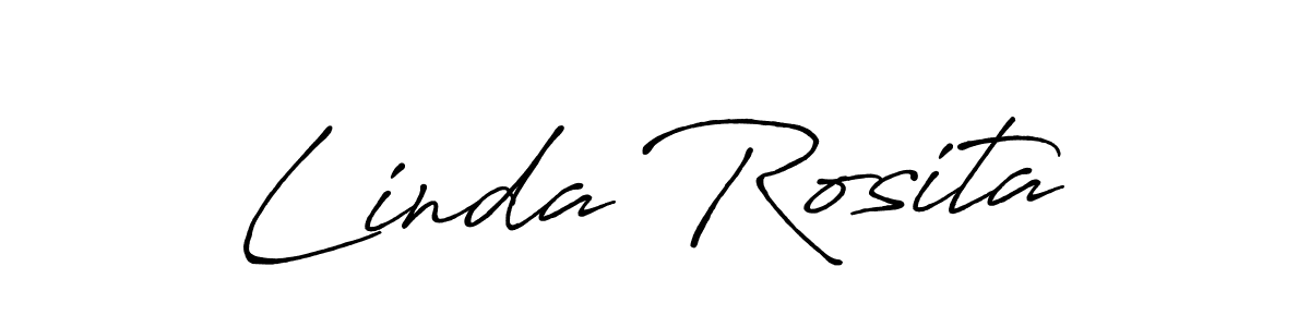 Make a short Linda Rosita signature style. Manage your documents anywhere anytime using Antro_Vectra_Bolder. Create and add eSignatures, submit forms, share and send files easily. Linda Rosita signature style 7 images and pictures png