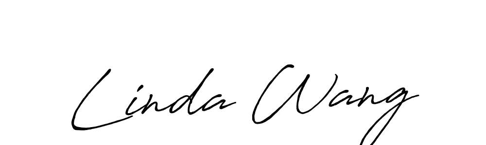 How to make Linda Wang signature? Antro_Vectra_Bolder is a professional autograph style. Create handwritten signature for Linda Wang name. Linda Wang signature style 7 images and pictures png