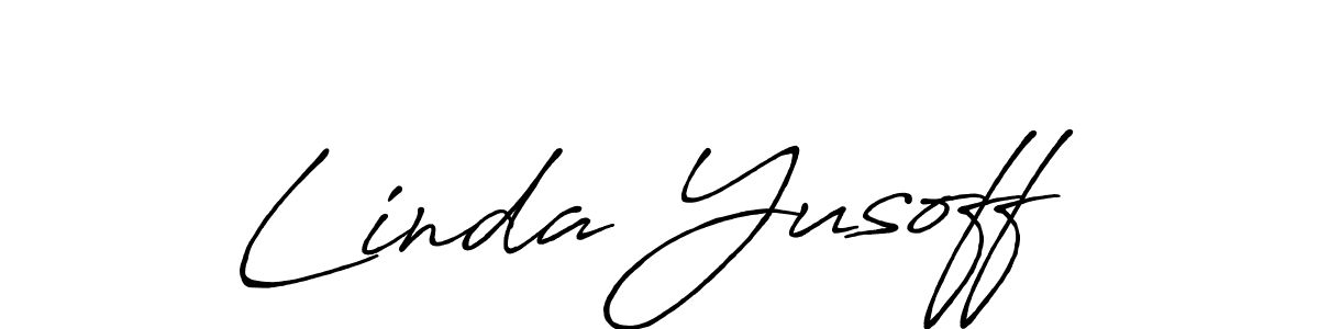 How to make Linda Yusoff signature? Antro_Vectra_Bolder is a professional autograph style. Create handwritten signature for Linda Yusoff name. Linda Yusoff signature style 7 images and pictures png