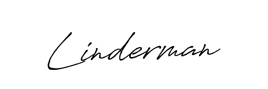 How to make Linderman name signature. Use Antro_Vectra_Bolder style for creating short signs online. This is the latest handwritten sign. Linderman signature style 7 images and pictures png