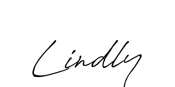 Create a beautiful signature design for name Lindly. With this signature (Antro_Vectra_Bolder) fonts, you can make a handwritten signature for free. Lindly signature style 7 images and pictures png