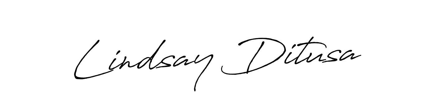 How to make Lindsay Ditusa name signature. Use Antro_Vectra_Bolder style for creating short signs online. This is the latest handwritten sign. Lindsay Ditusa signature style 7 images and pictures png