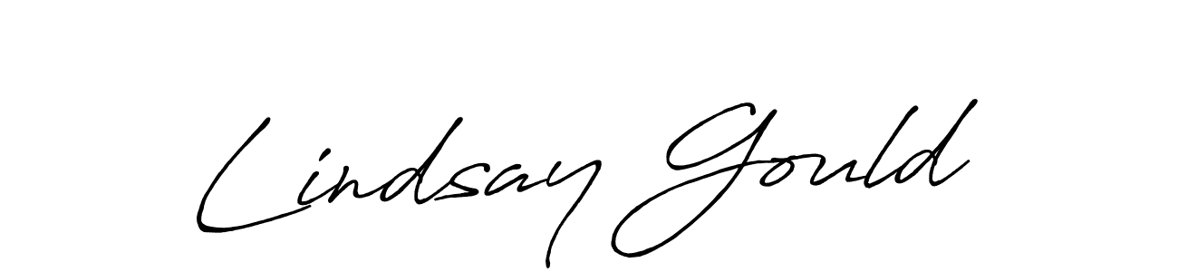 Create a beautiful signature design for name Lindsay Gould. With this signature (Antro_Vectra_Bolder) fonts, you can make a handwritten signature for free. Lindsay Gould signature style 7 images and pictures png