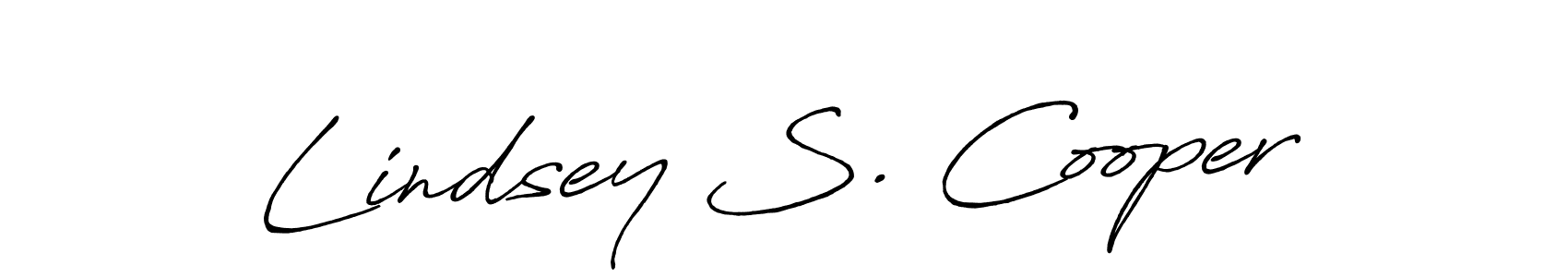 Lindsey S. Cooper stylish signature style. Best Handwritten Sign (Antro_Vectra_Bolder) for my name. Handwritten Signature Collection Ideas for my name Lindsey S. Cooper. Lindsey S. Cooper signature style 7 images and pictures png