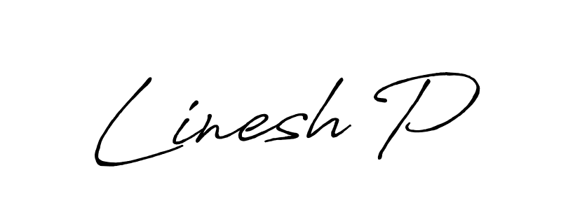 if you are searching for the best signature style for your name Linesh P. so please give up your signature search. here we have designed multiple signature styles  using Antro_Vectra_Bolder. Linesh P signature style 7 images and pictures png