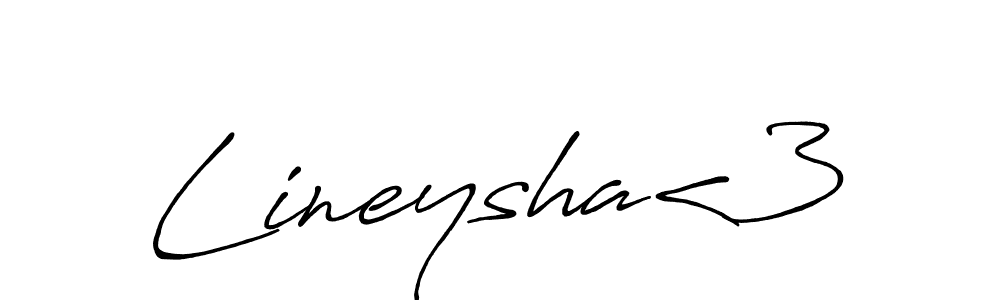 Create a beautiful signature design for name Lineysha<3. With this signature (Antro_Vectra_Bolder) fonts, you can make a handwritten signature for free. Lineysha<3 signature style 7 images and pictures png