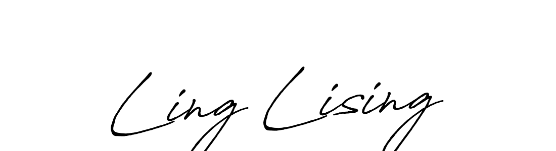 The best way (Antro_Vectra_Bolder) to make a short signature is to pick only two or three words in your name. The name Ling Lising include a total of six letters. For converting this name. Ling Lising signature style 7 images and pictures png