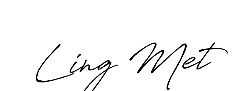 Design your own signature with our free online signature maker. With this signature software, you can create a handwritten (Antro_Vectra_Bolder) signature for name Ling Met. Ling Met signature style 7 images and pictures png